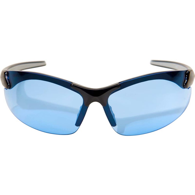 Edge DZ113VS-G2 Zorge G2 Wrap-Around Anti-Fog/Vapor Shield Safety Glasses, Anti-Scratch, Non-Slip, UV 400, Military Grade, ANSI/ISEA & MCEPS Compliant, 5.04" Wide, Black Frame/Light Blue Lens - Image 2